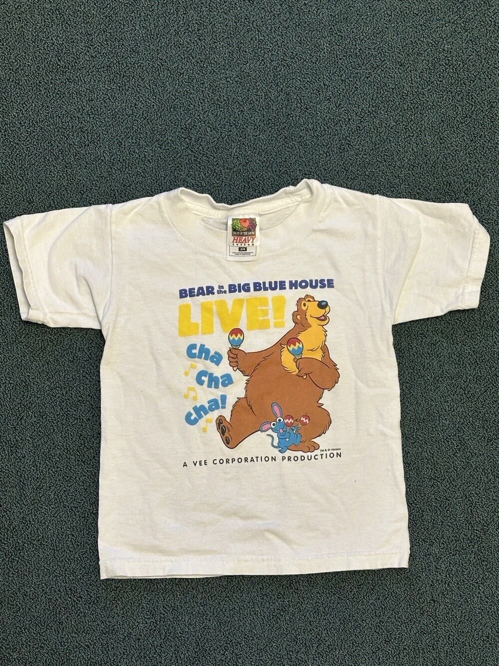 Vintage Walt Disney World Kids Bear in the Big Blue House T-shirt Size XS(2-4)